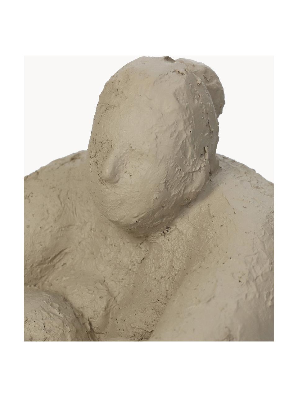 Figura decorativa Big Woman, Plástico, Beige claro, Ø 15 x Al 17 cm