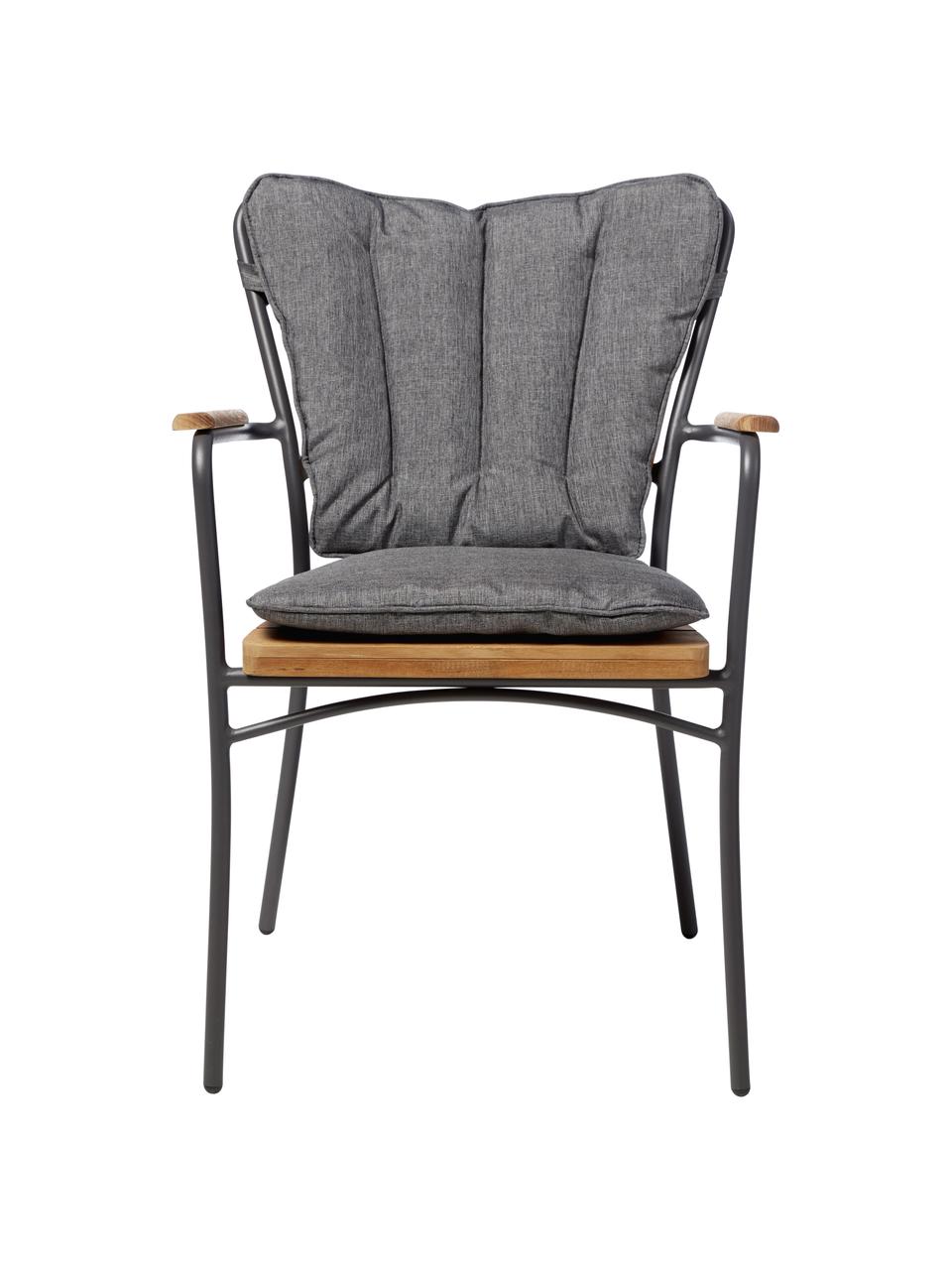 Podložka na stoličku Hard & Ellen, Sivá, Š 50 x D 85 cm