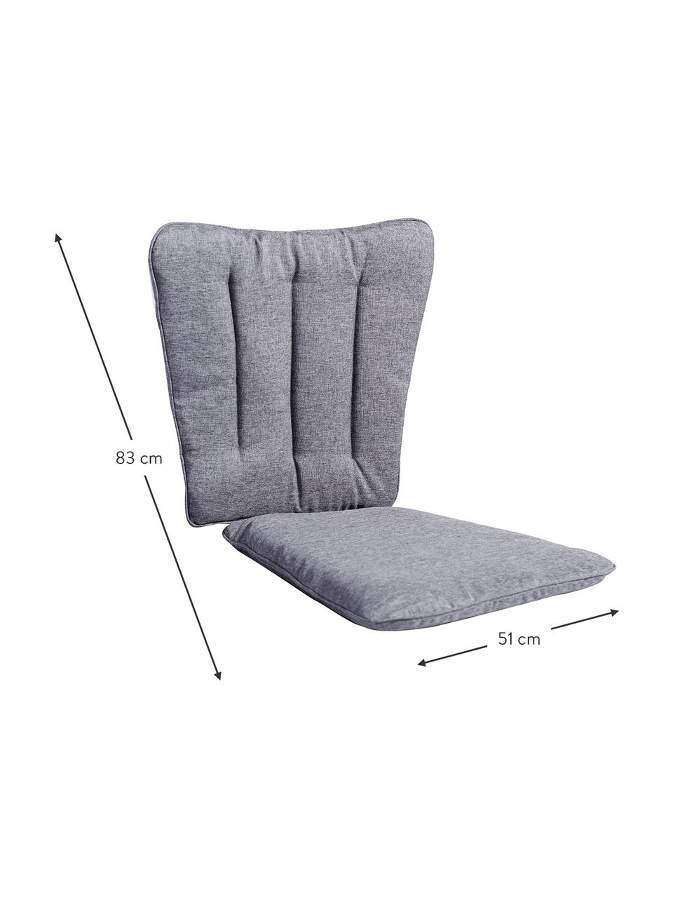Cuscino sedia lungo color grigio Hard & Ellen, Grigio, Larg. 50 x Lung. 85 cm