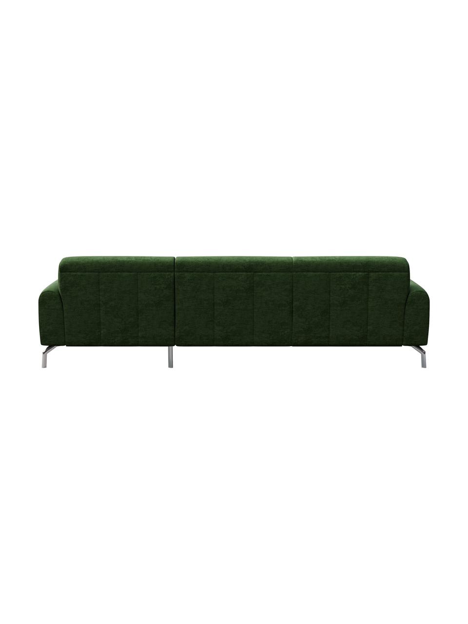 Sofa narożna z Zero Spot System Puzo, Tapicerka: 100% poliester z Zero Spo, Nogi: metal lakierowany, Ciemnozielony, S 240 x G 165 cm