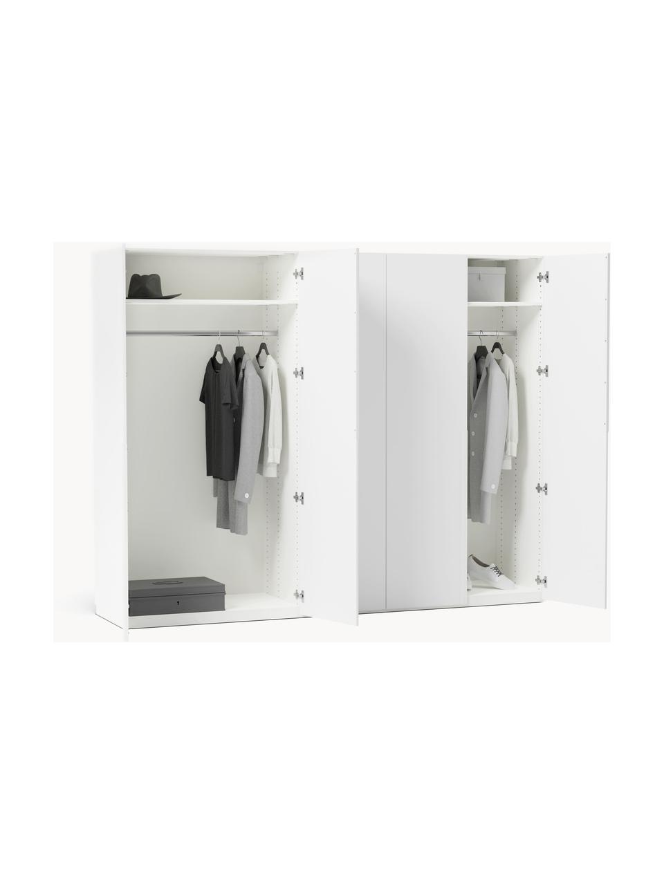 Modularer Drehtürenschrank Leon, 250 cm Breite, mehrere Varianten, Korpus: Spanplatte, melaminbeschi, Weiß, Premium Interior, B 250 x H 236 cm