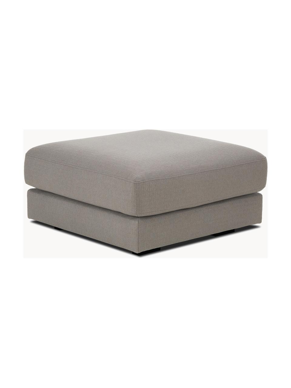 Reposapiés taburete Tribeca, Tapizado: poliéster Alta resistenci, Asiento: relleno de espuma, materi, Estructura: madera de pino maciza, Patas: madera de haya maciza pin, Tejido gris pardo, An 80 x F 80 cm