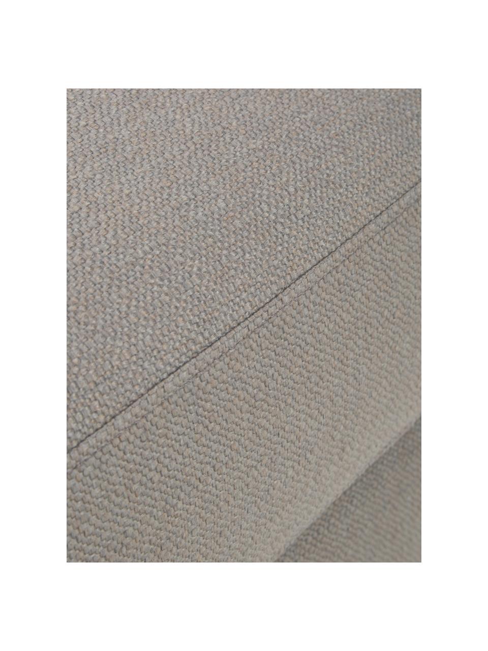 Voetenbank Tribeca, Bekleding: 100% polyester Met 25.000, Zitvlak: schuimvulling, vezelmater, Frame: massief grenenhout, Poten: massief gelakt beukenhout, Geweven stof taupe, B 80 x D 80 cm