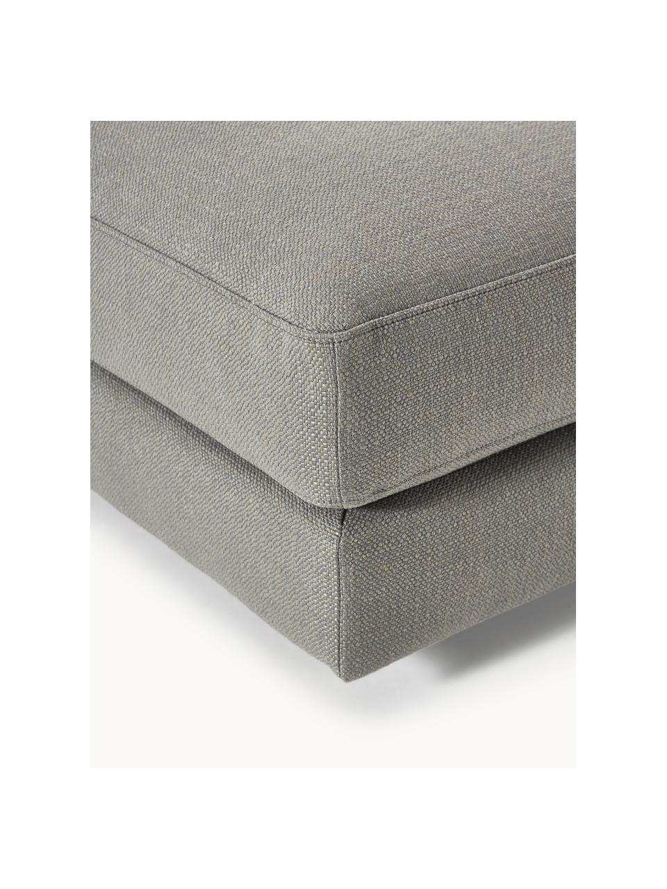 Sofa-Hocker Tribeca, Bezug: 100 % Polyester Der hochw, Sitzfläche: Schaumpolster, Fasermater, Gestell: Massives Kiefernholz, Webstoff Taupe, B 80 x T 80 cm