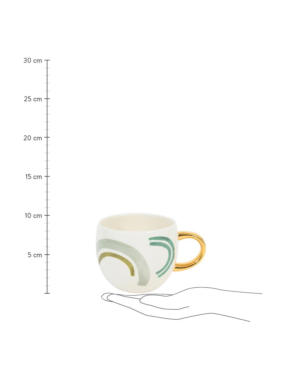 Tasse peinte poignée dorée Bounce, Multicolore