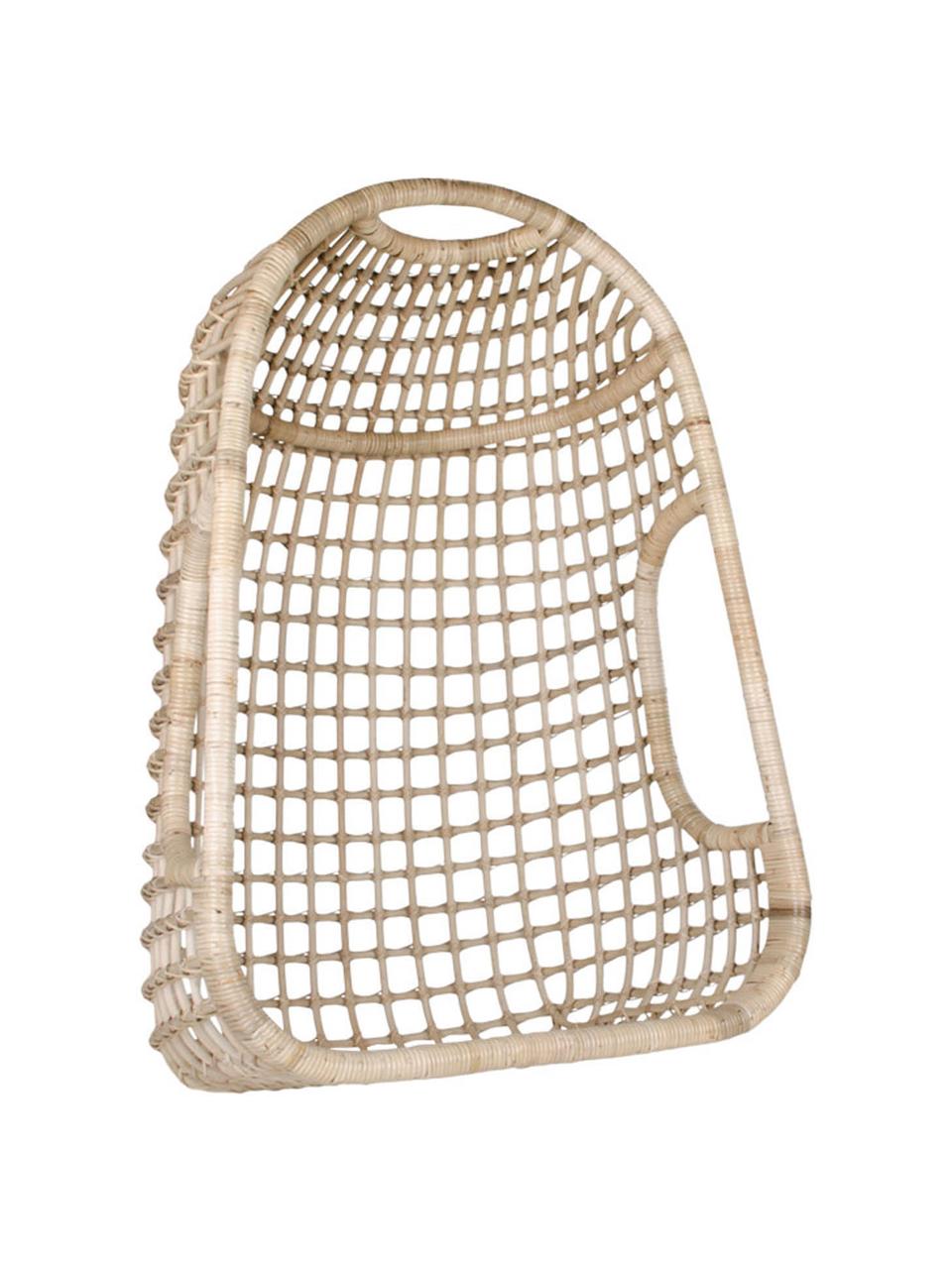 Poltrona sospesa in rattan Amsterdam, Rattan, Beige, Larg. 80 x Prof. 66 cm