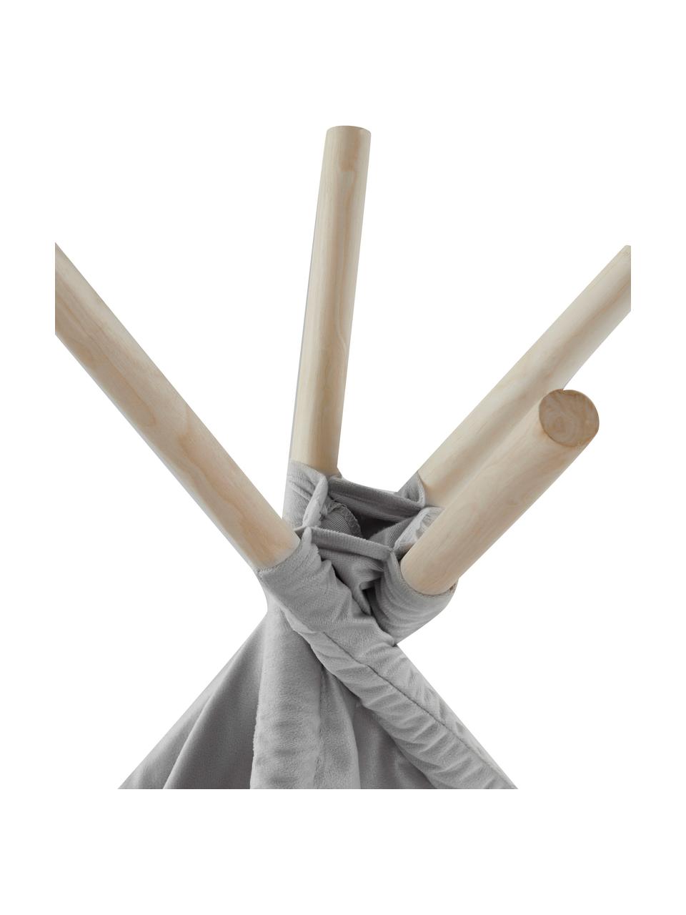 Kinder Tipi Savannah, Bekleding: 100 % polyester, Frame: hout, Grijs, B 130 x H 120 cm