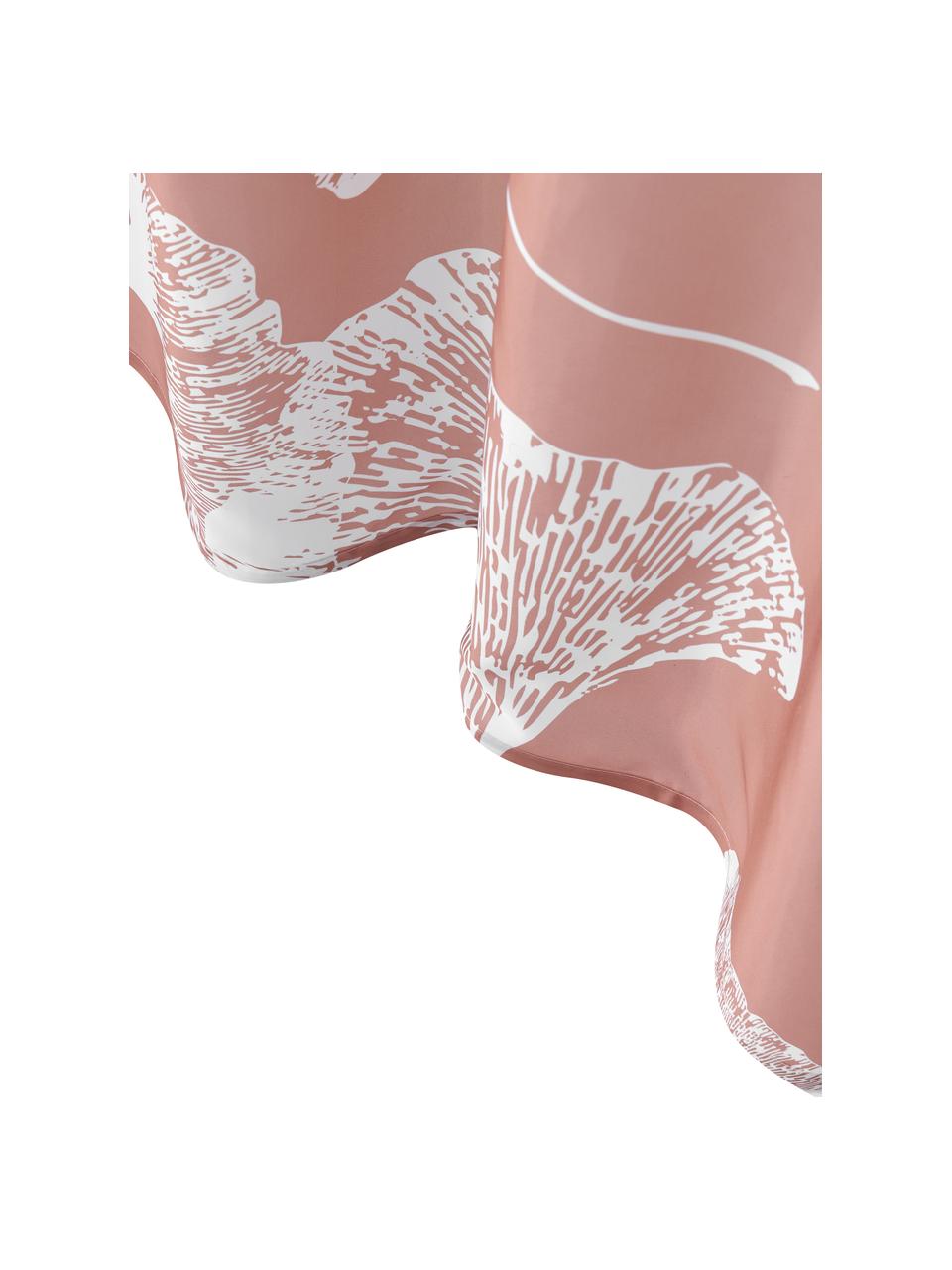 Sprchový závěs Mare, 100 % polyester, Tmavě růžová, bílá, Š 180 cm, D 200 cm