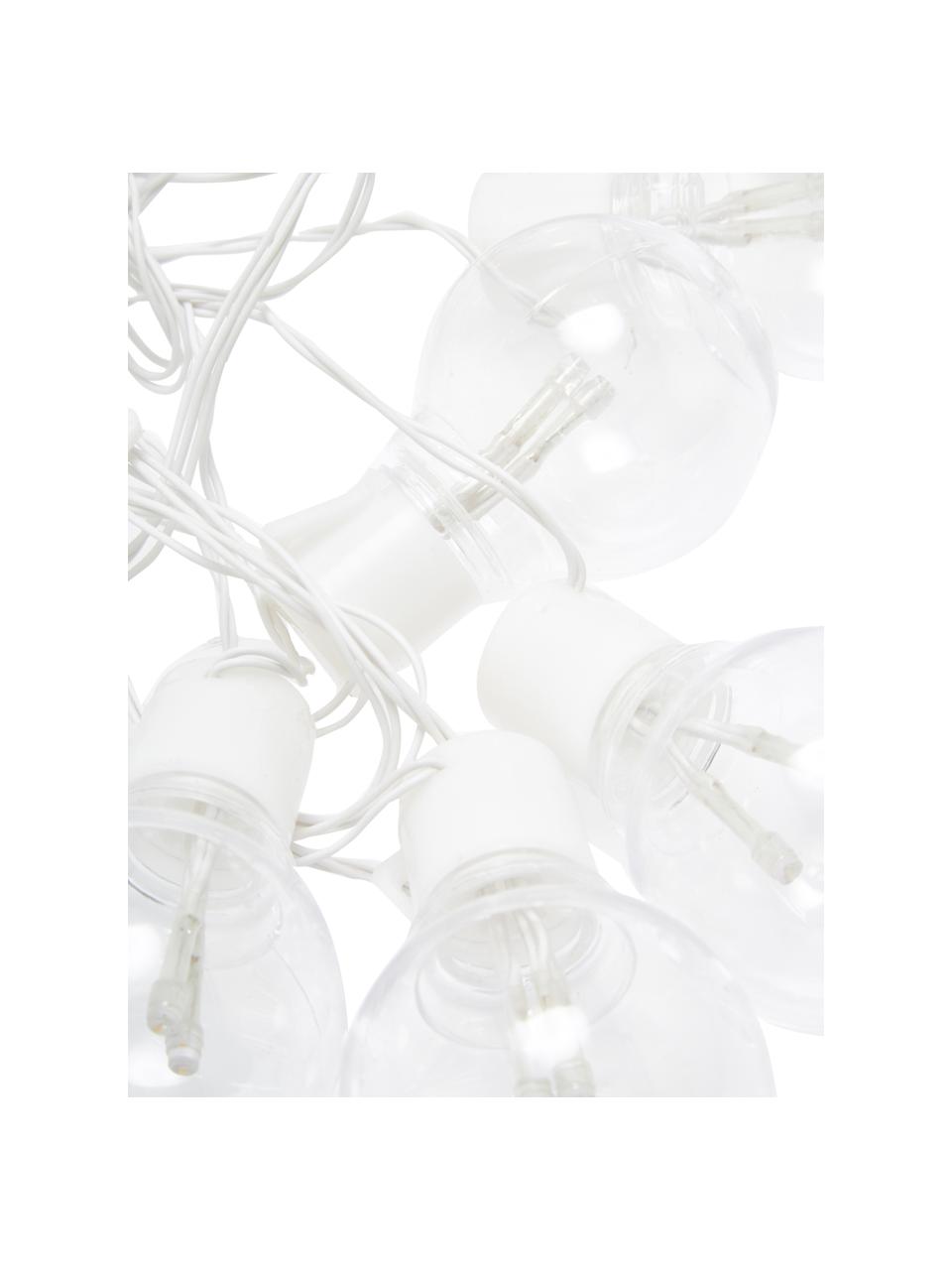 Outdoor LED lichtslinger Partaj, 950 cm, 16 lampions, Lampions: kunststof, Wit, L 950 cm
