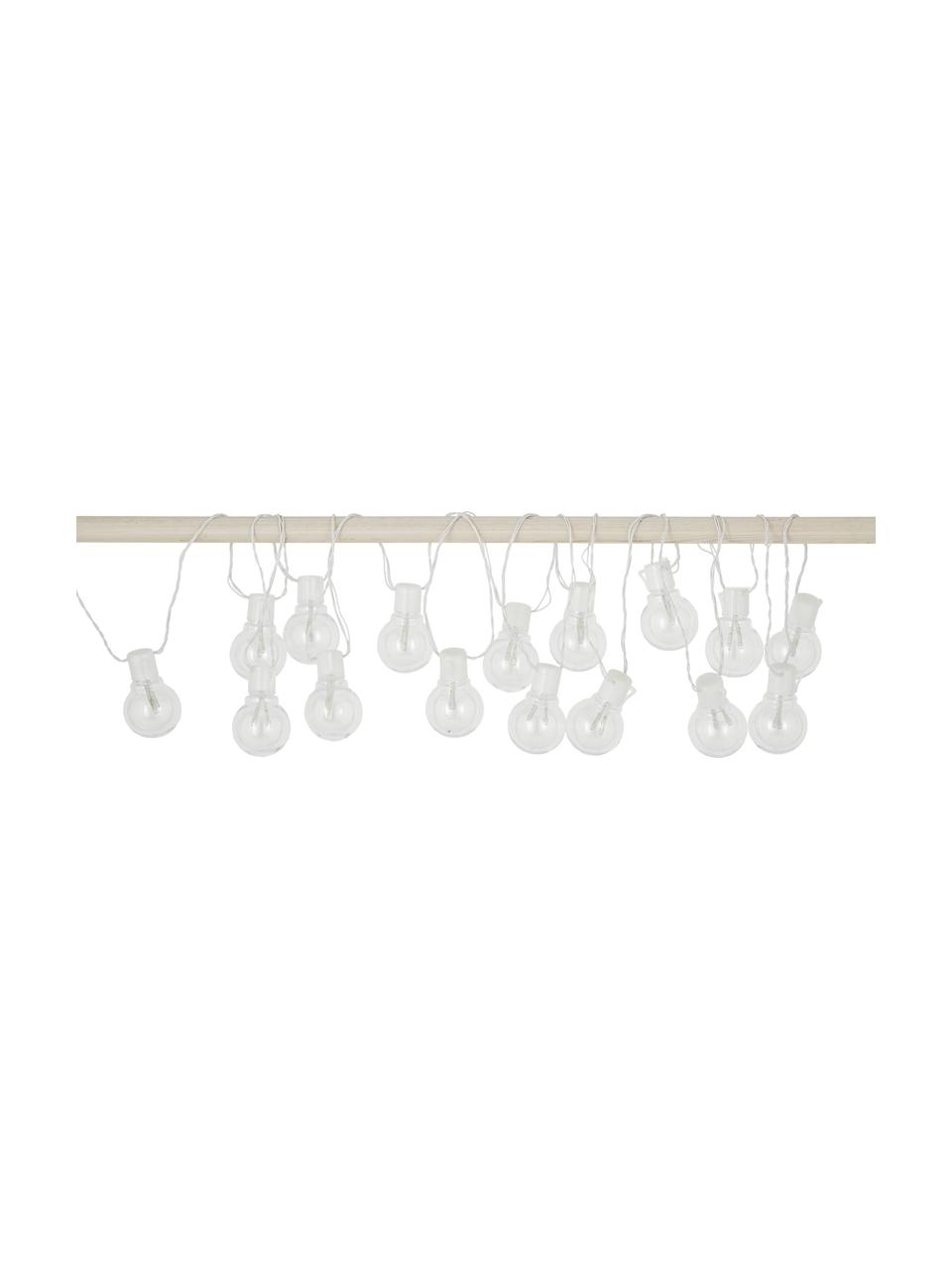 Outdoor LED lichtslinger Partaj, 950 cm, 16 lampions, Lampions: kunststof, Wit, L 950 cm