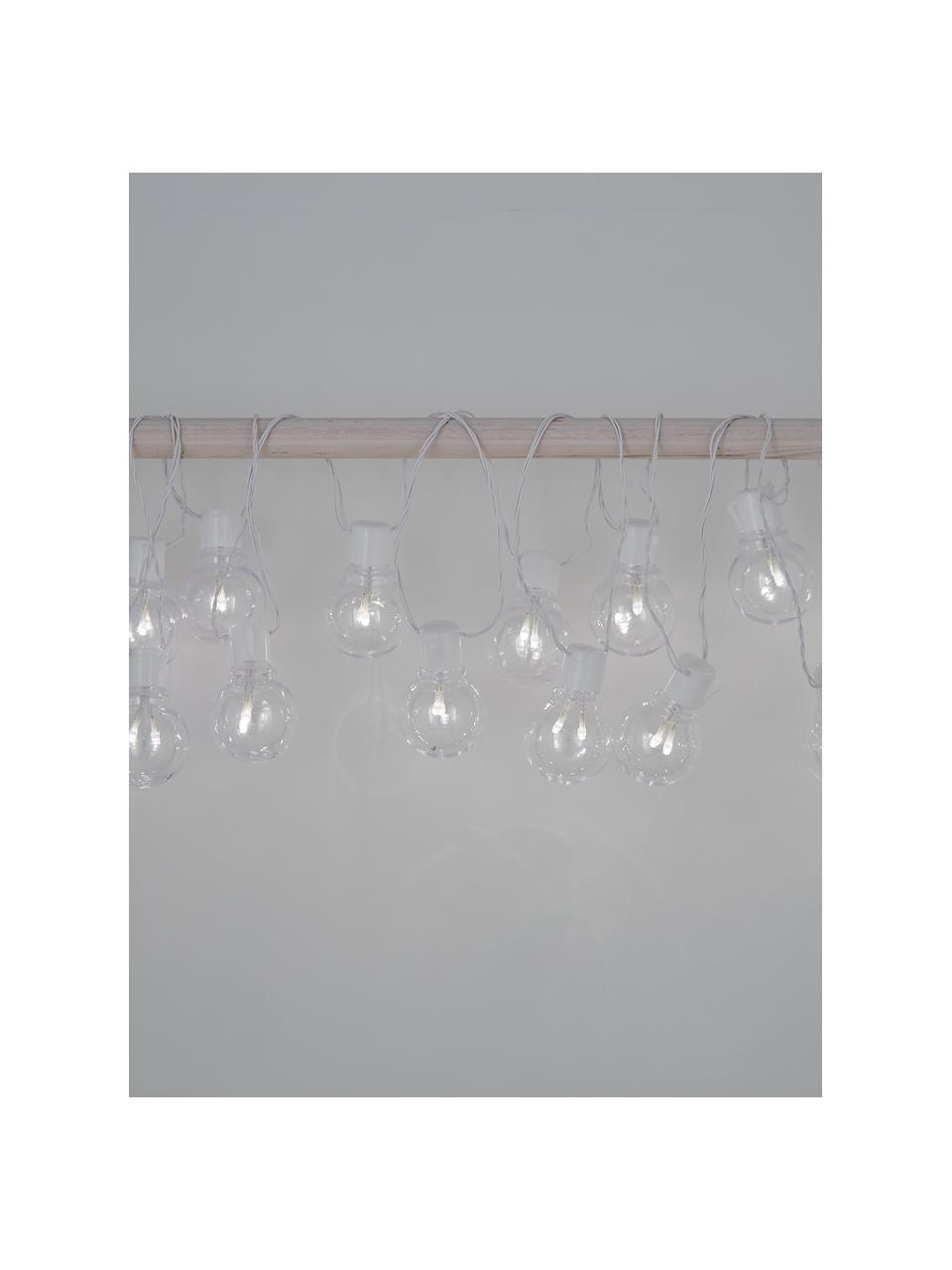 Outdoor LED-Lichterkette Partaj, 950 cm, Lampions: Kunststoff, Weiß, L 950 cm