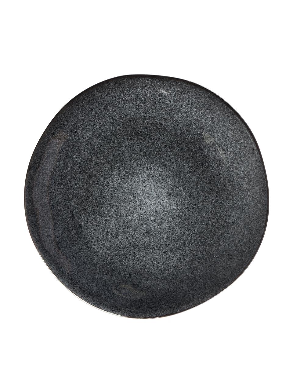 Mělký talíř Pauline, 2 ks, Kamenina, Tmavě šedá, Ø 27 cm