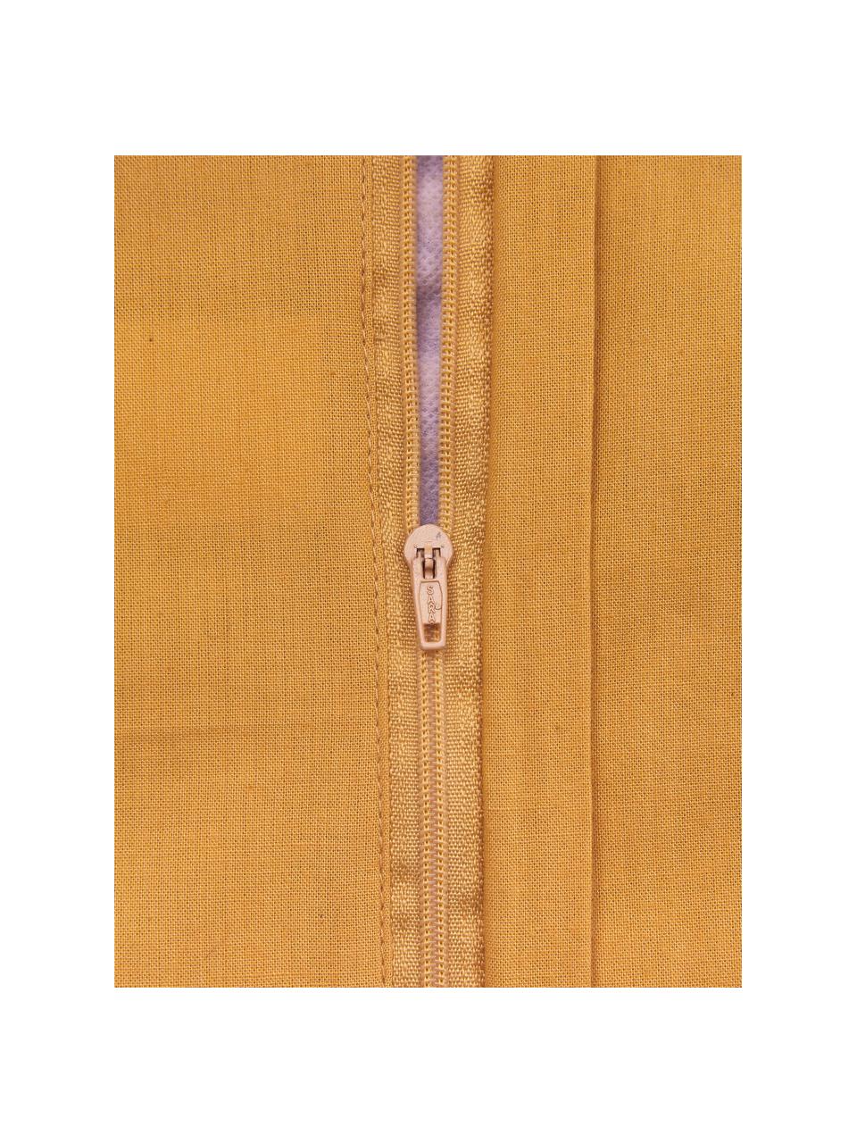 Sametový polštář s drážkovaným povrchem Smock, s výplní, Žlutá, Š 30 cm, D 50 cm