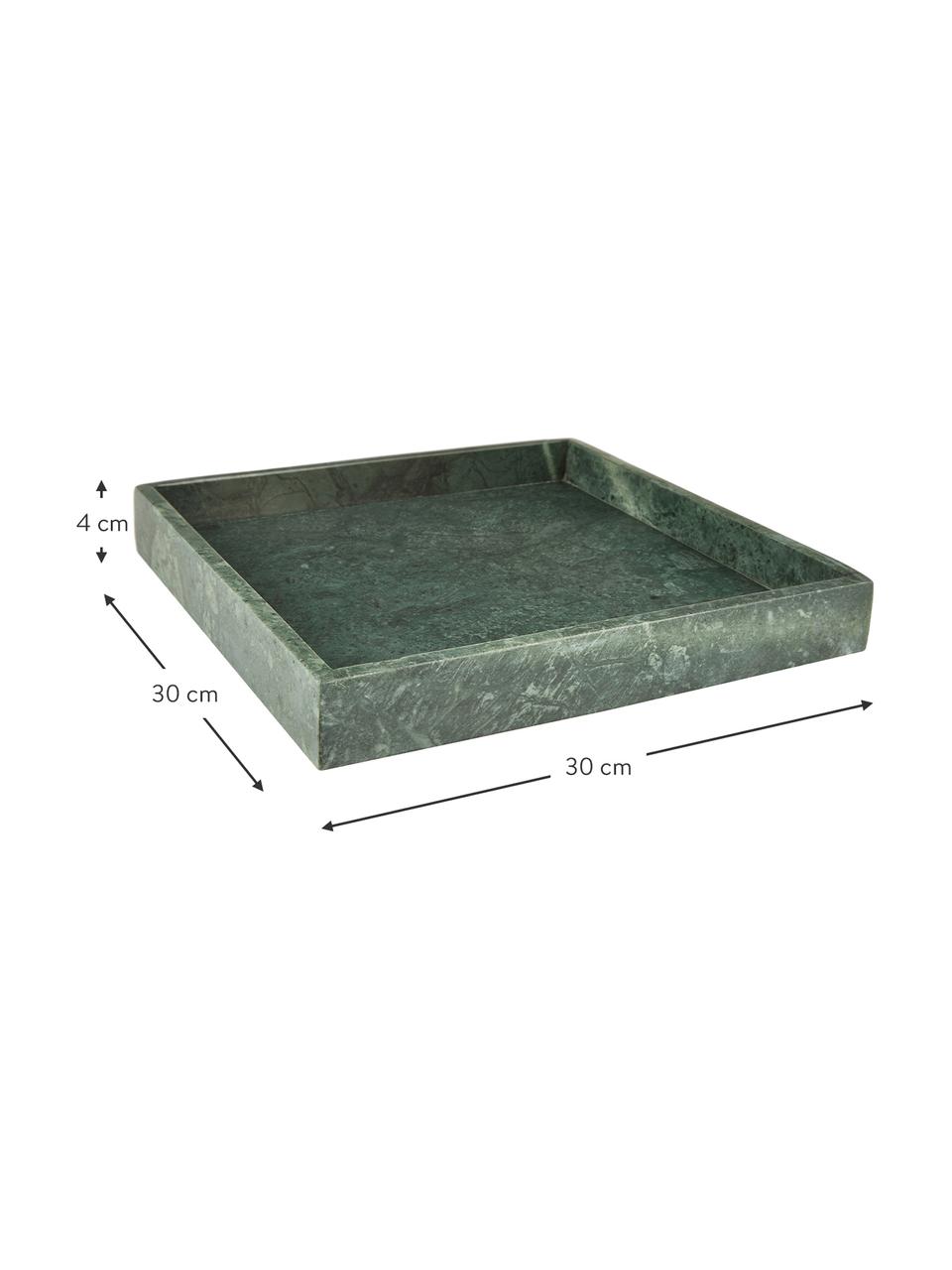 Vassoio decorativo in marmo Venice, Marmo, Verde marmorizzato, Larg. 30 x Prof. 30 cm