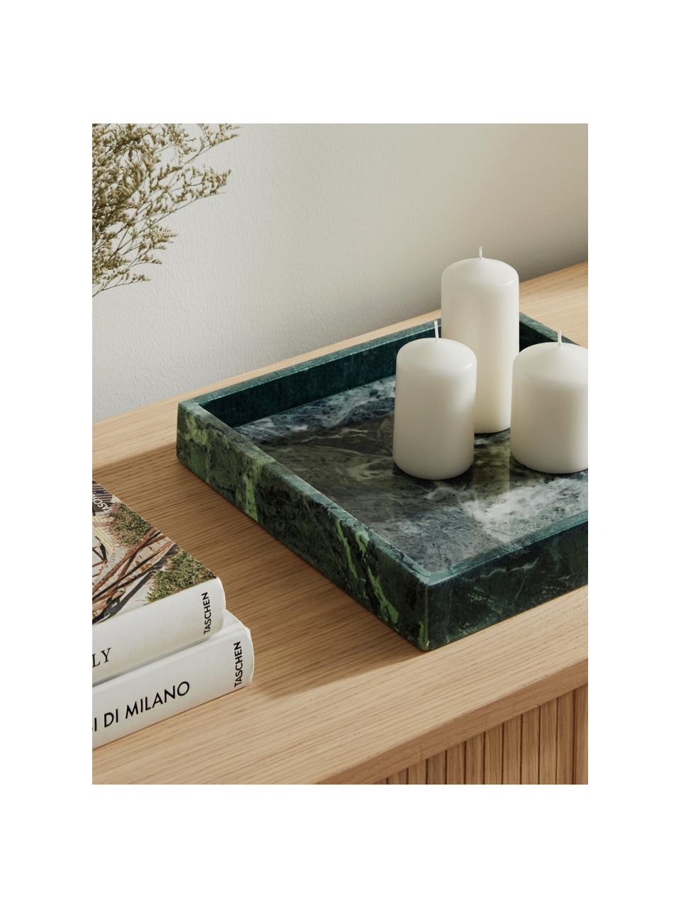 Bandeja decorativa de mármol Venice, Mármol, Mármol verde, An 30 x F 30 cm