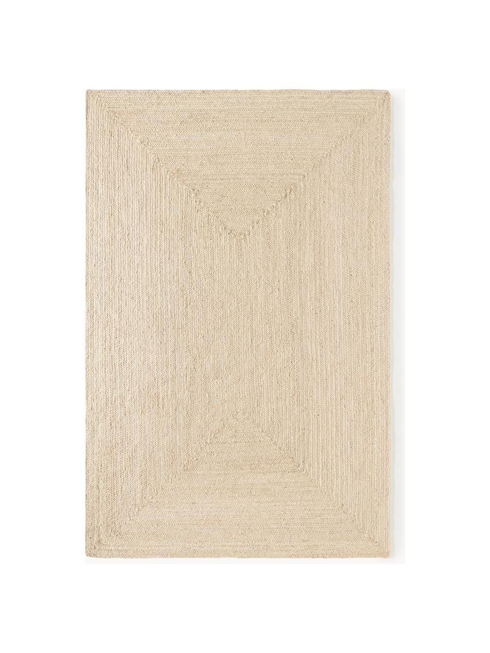 Handgefertigter Jute-Teppich Sharmila, 100 % Jute, Off White, B 60 x L 90 cm (Größe XXS)