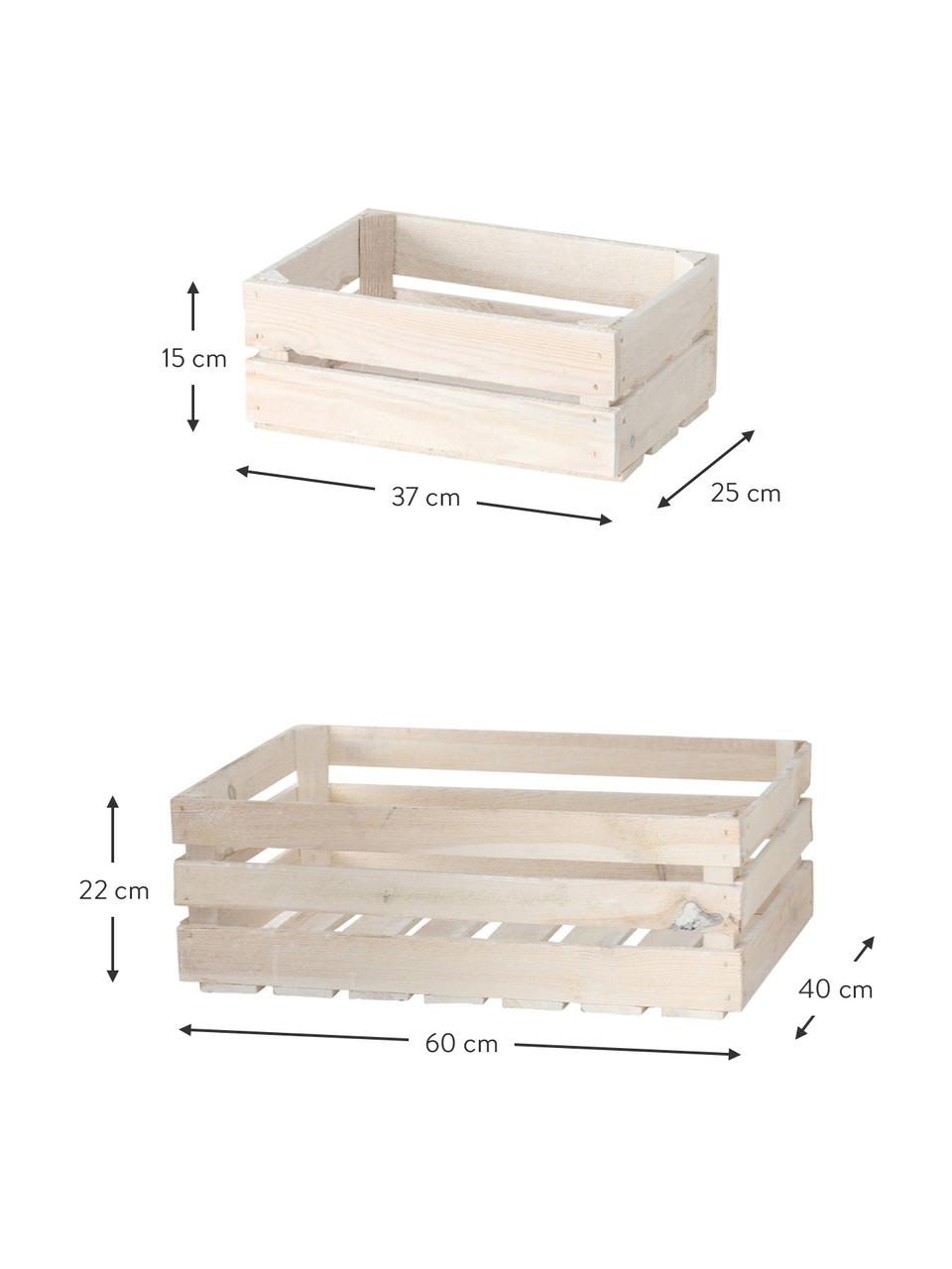 Aufbewahrungsboxen-Set Porto, 3 tlg., Tannenholz, Weiß, Set mit verschiedenen Größen