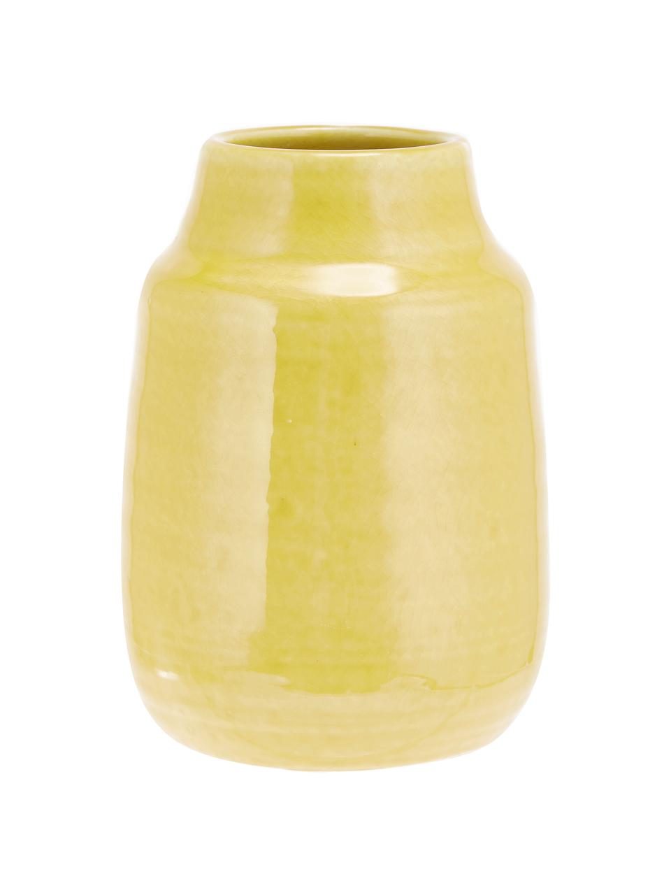 Ručně vyrobená dekorativní váza Julia, Žlutá