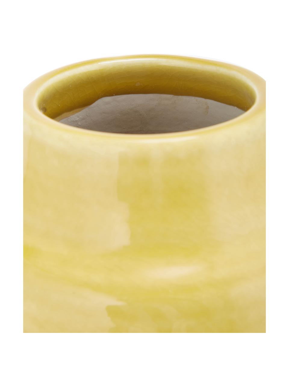 Ručně vyrobená dekorativní váza Julia, Žlutá