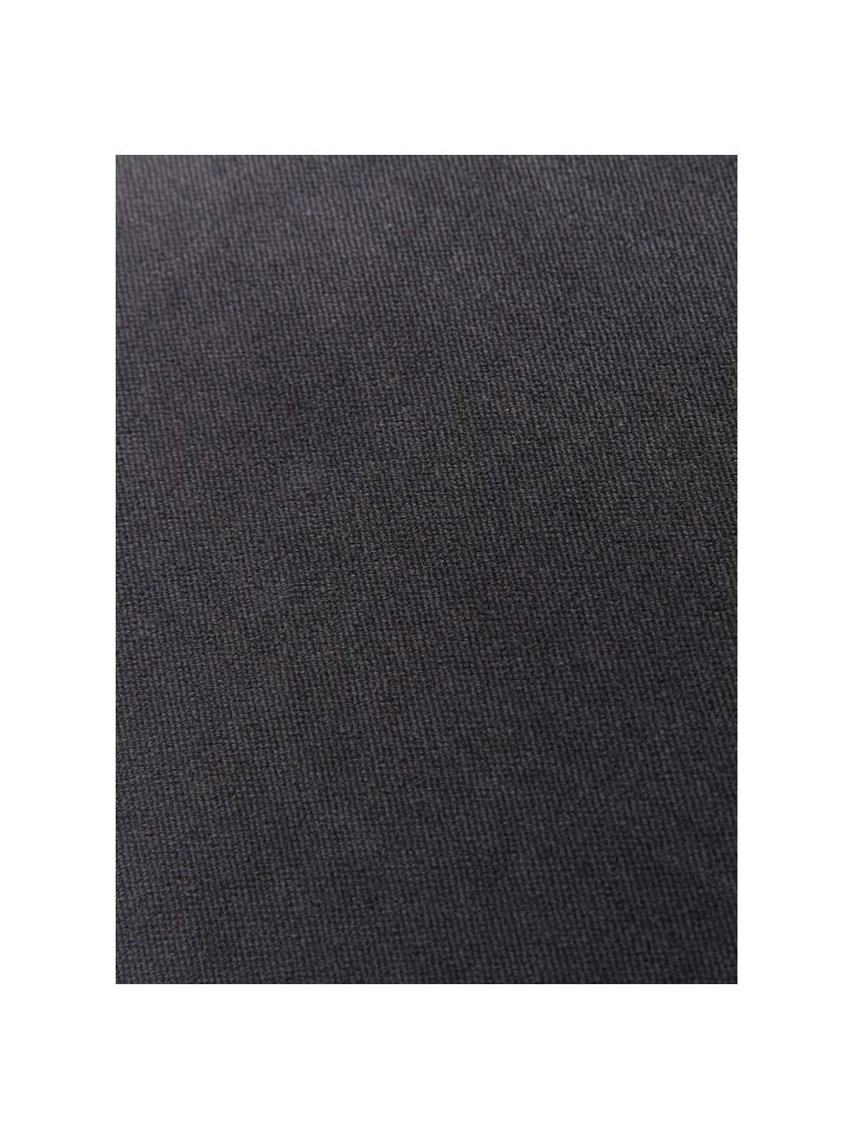 Einfarbige Samt-Kissenhülle Dana in Anthrazit, 100% Baumwollsamt, Anthrazit, B 30 x L 50 cm