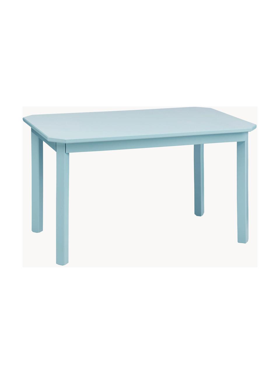 Houten kindertafel Harlequin, Berkenhout, medium-density fibreboard, gelakt met VOC-vrije verf, Blauw, B 79 x H 47 cm