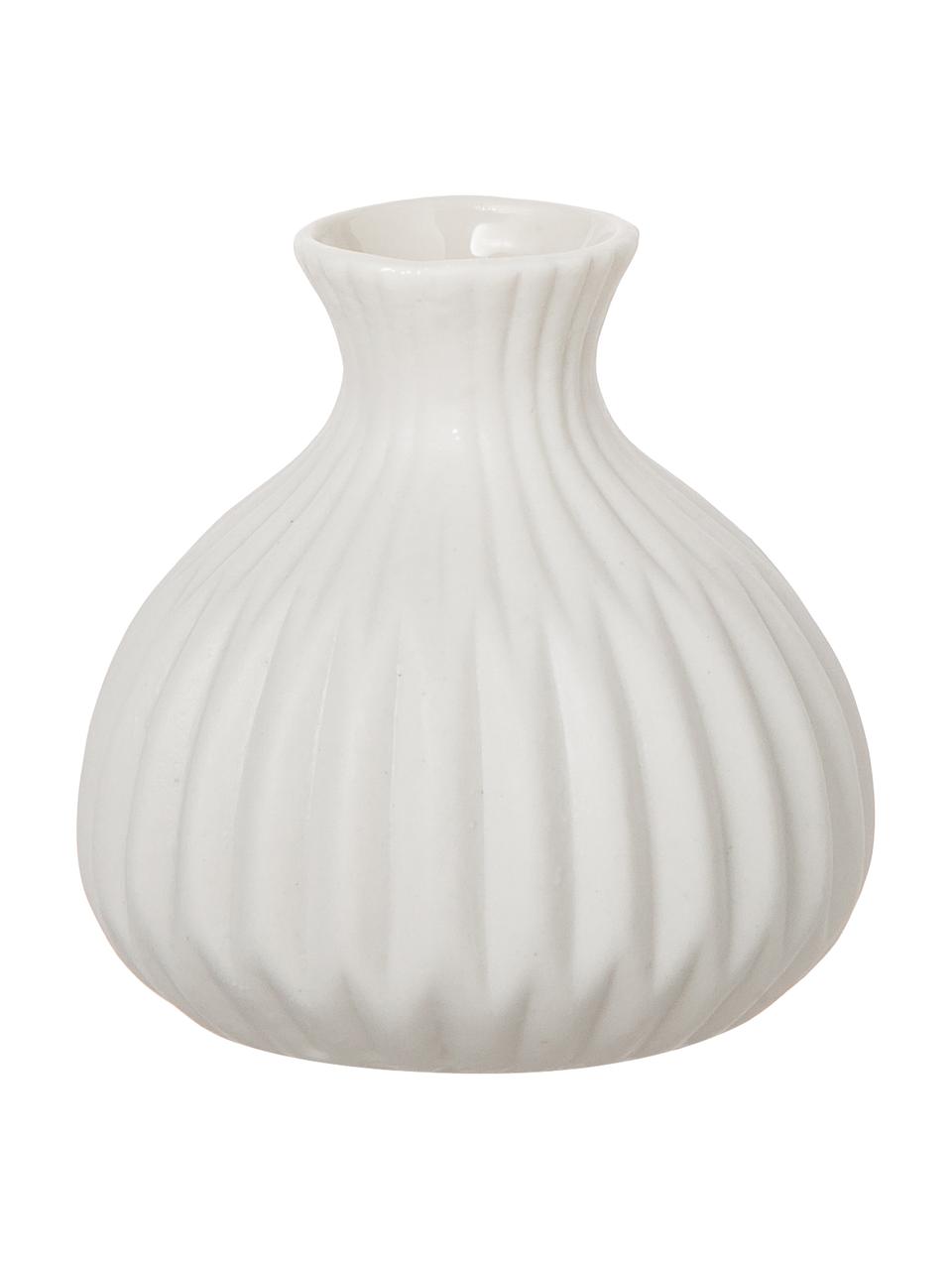 Komplet wazonów z porcelany Esko, 3 elem., Porcelana, Biały, Komplet z różnymi rozmiarami