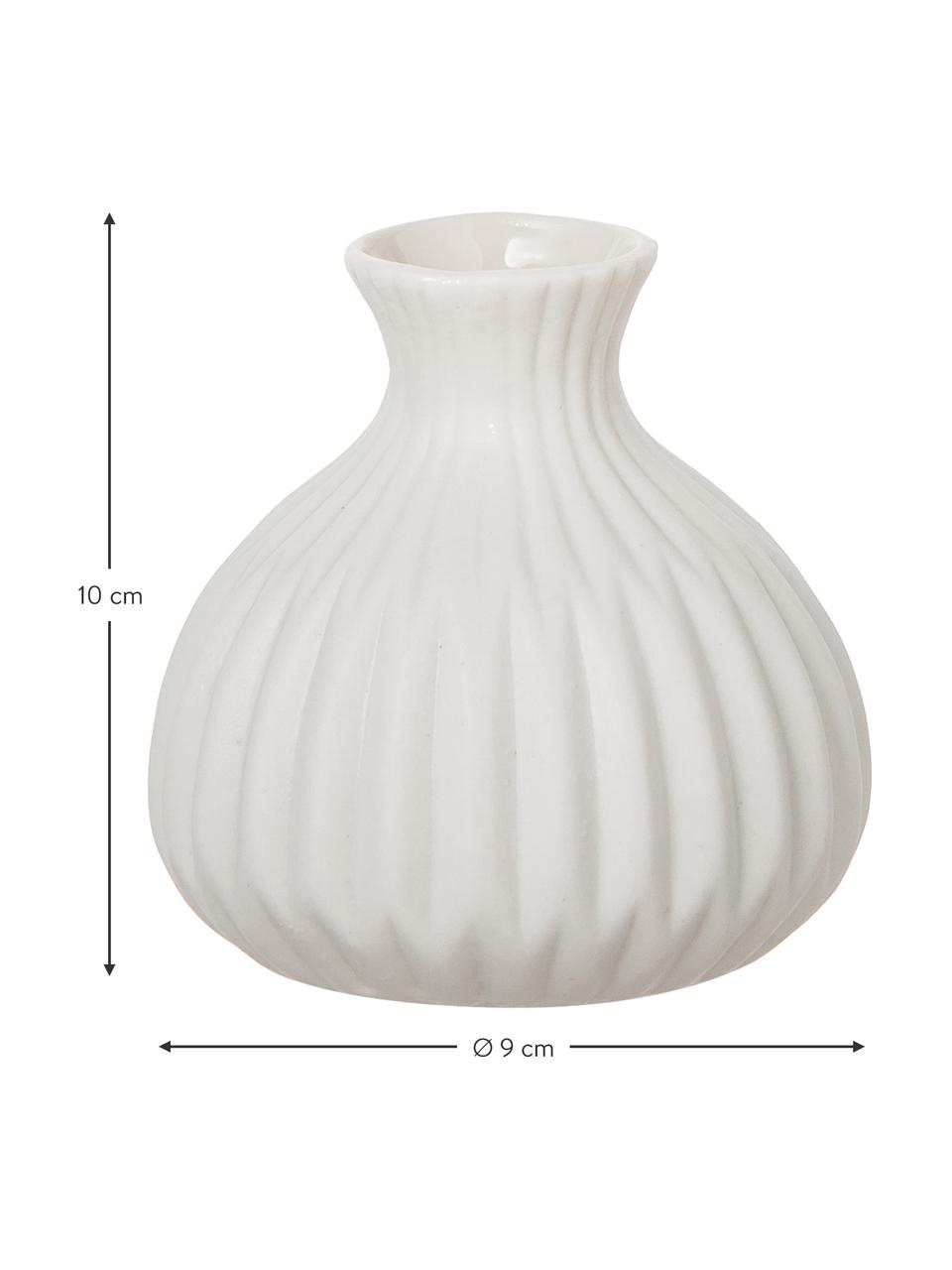 Súprava menších porcelánových váz Esko, 3 diely, Biela