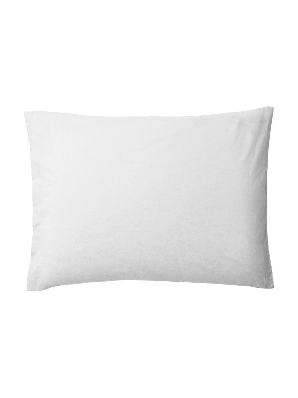 Funda de almohada de plumeti Aloide, Blanco, An 45 x L 110 cm