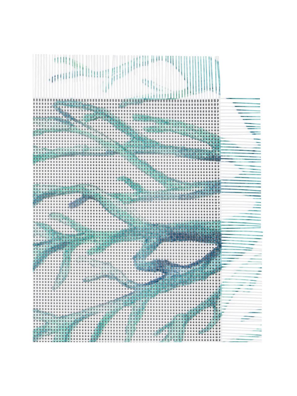 Prestieranie Estran, 2 ks, Polyester, Biela, tyrkysová, Š 30 x D 45 cm