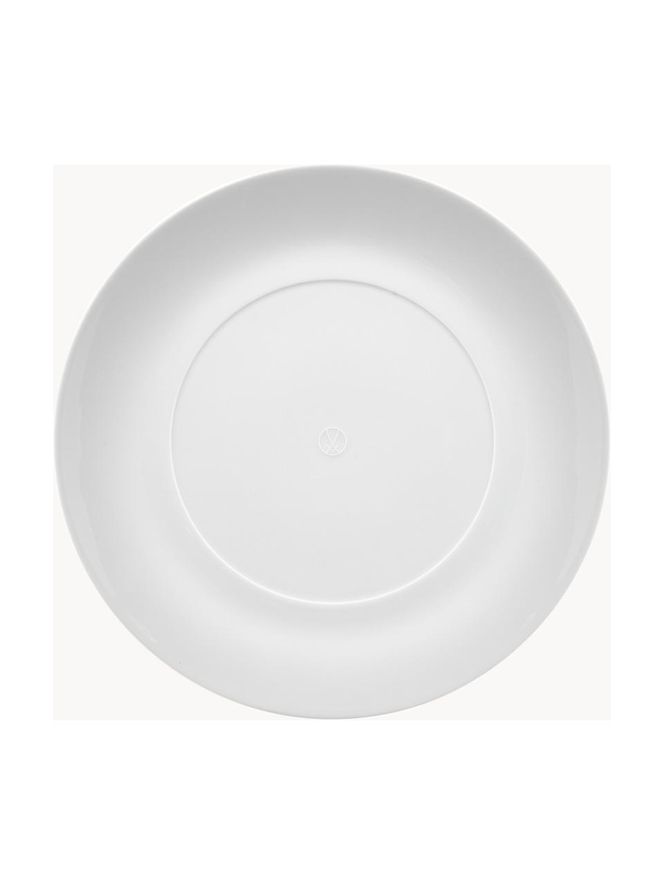 Ručne vyrobené plytké taniere z porcelánu Cosmopolitan, 2 ks, Porcelán, Biela, Ø 30 cm