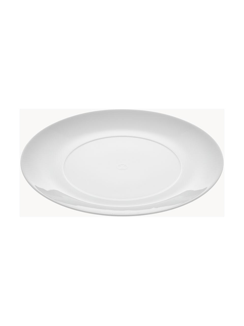 Ručne vyrobené plytké taniere z porcelánu Cosmopolitan, 2 ks, Porcelán, Biela, Ø 30 cm