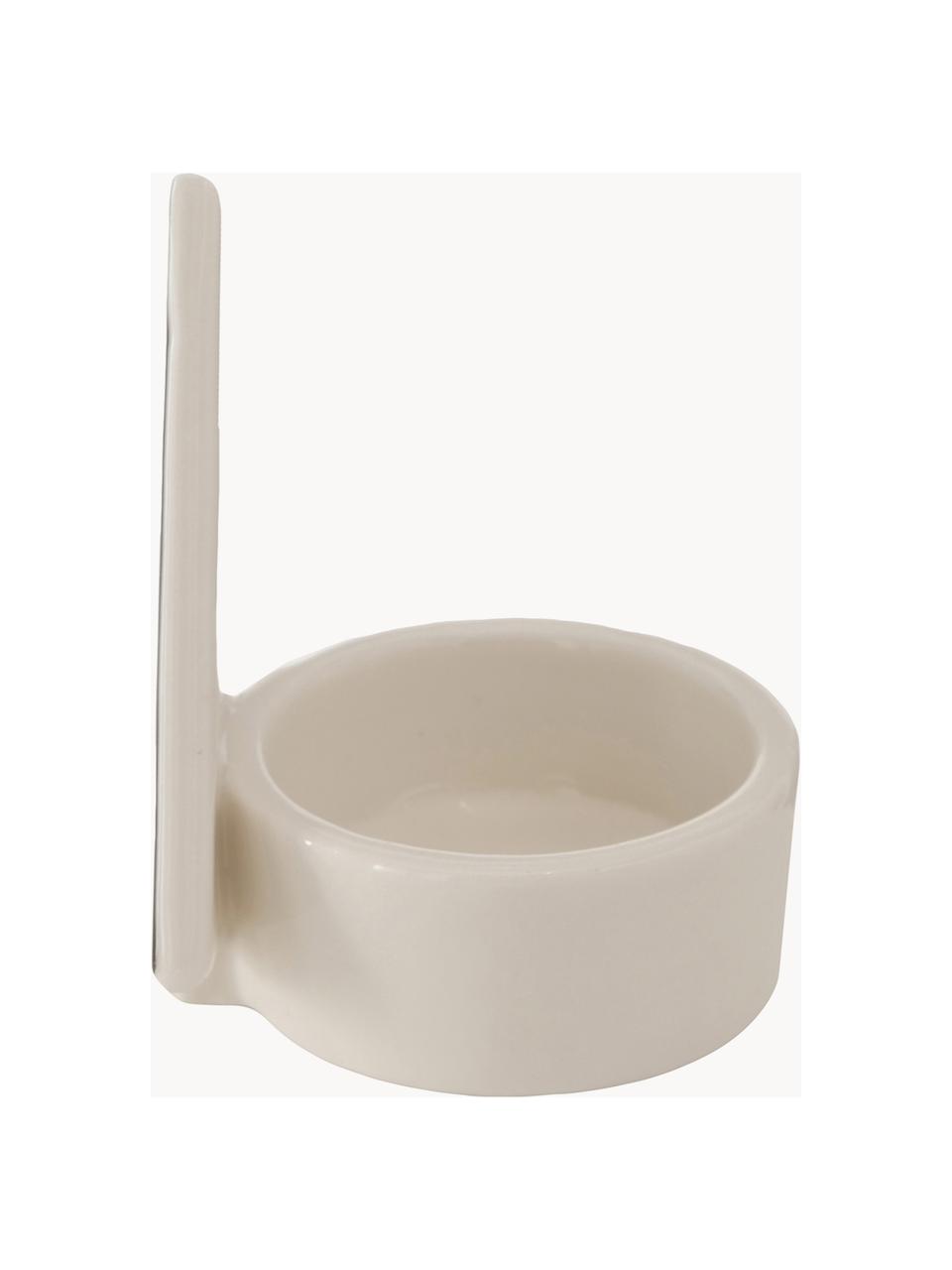 Teelichthalter-Set Cumulis, 2er-Set, Porzellan, Off White, Schwarz, Ø 5 cm