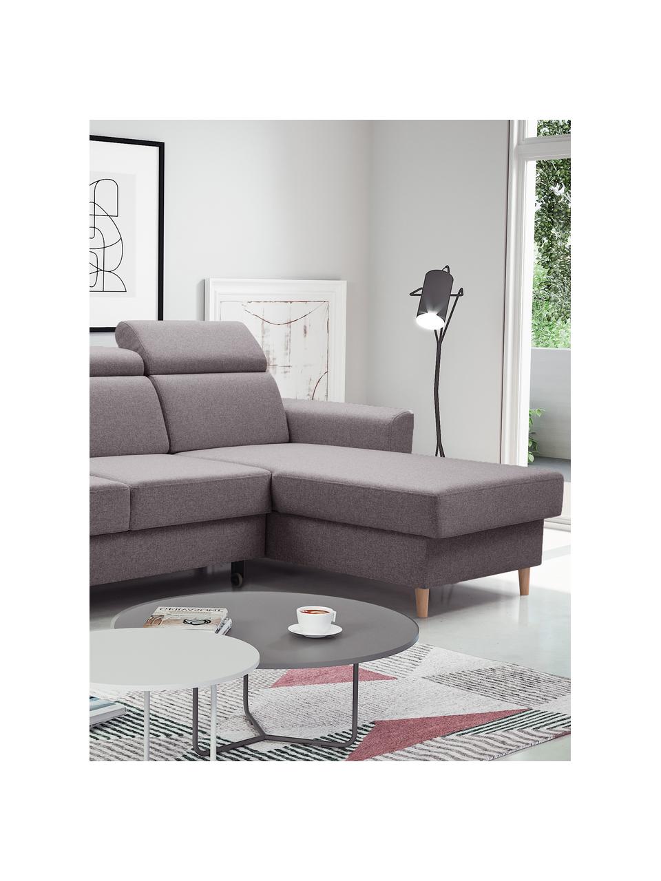 Sofa narożna z funkcją spania i miejscem do przechowywania Gusto (4-osobowa), Tapicerka: 100% poliester, Szary, S 235 x G 170 cm