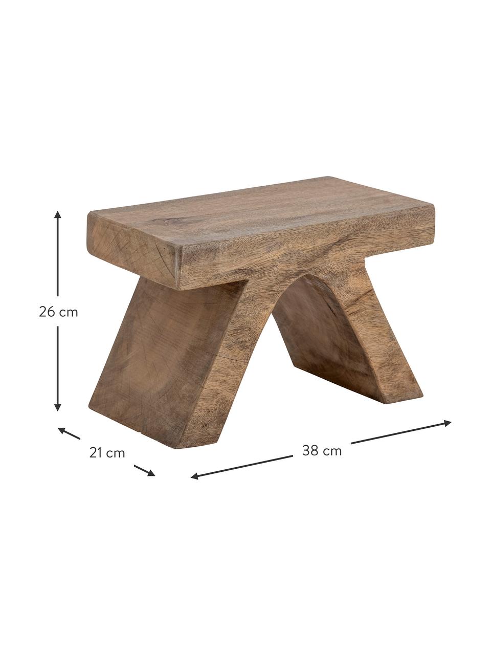 Odkládací stolek z mangového dřeva Nilo, Mangové dřevo, Mangové dřevo, Š 38 cm, H 21 cm