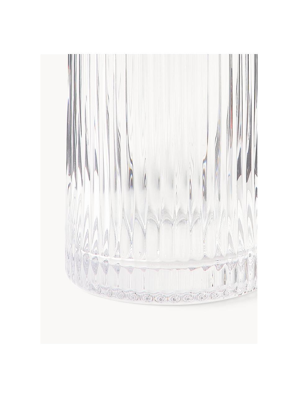 Wasserkaraffe Minna mit Rillenrelief, 1.1 L, Glas, mundgeblasen, Transparent, 1.1 L