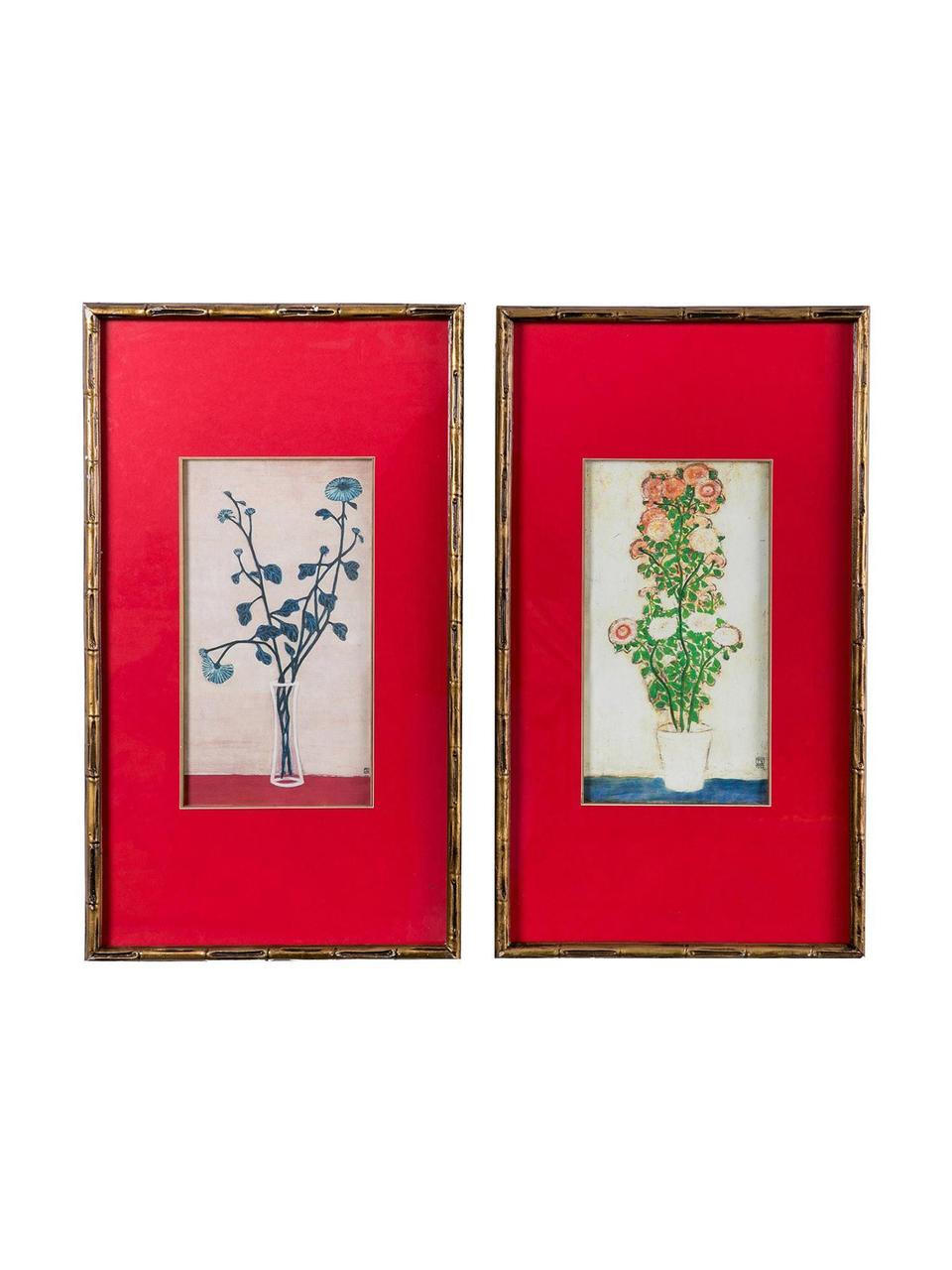 Set de cuadros Bruflower, 2 pzas., Multicolor, An 40 x Al 70 cm