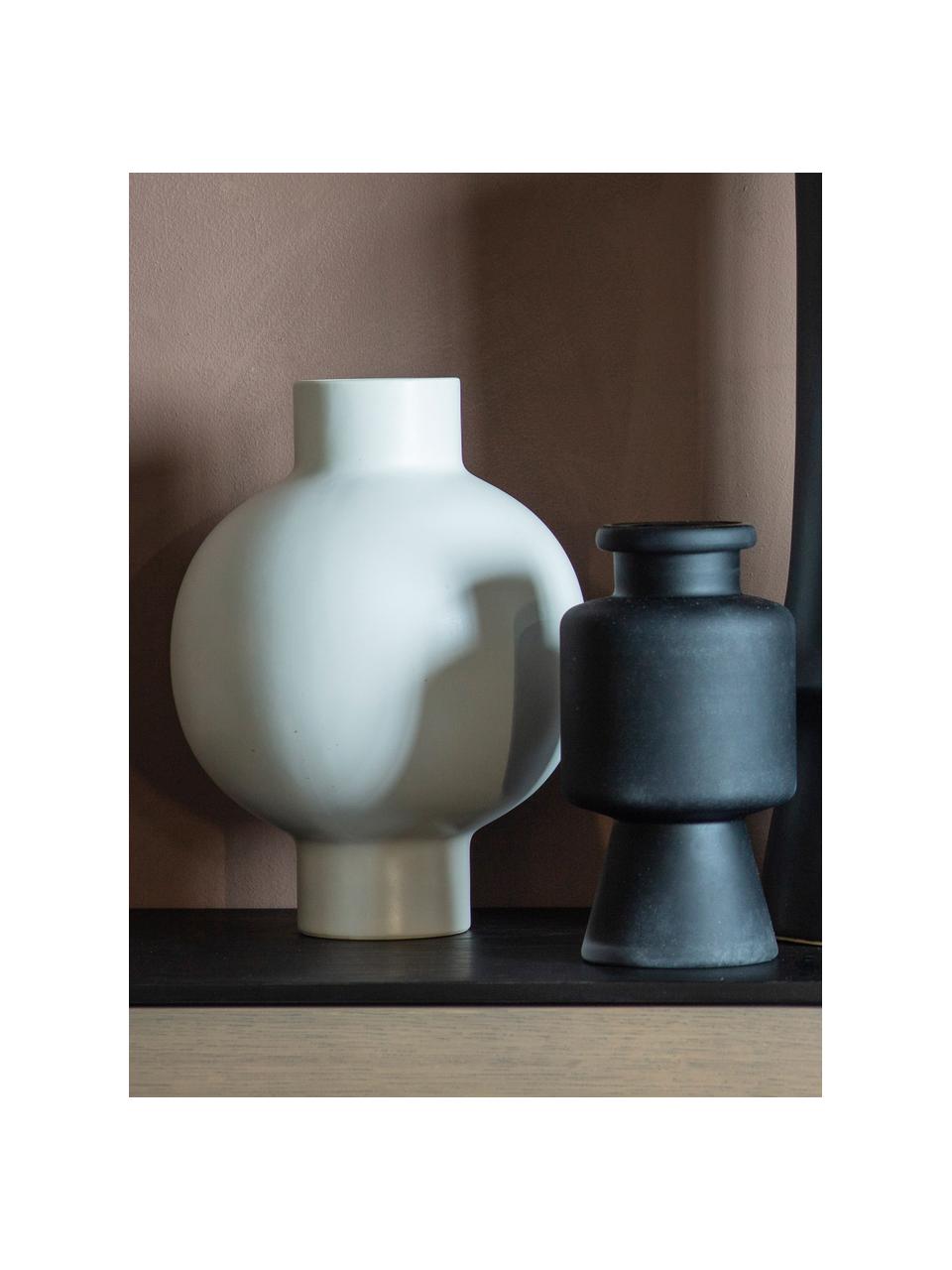 Design-Vase Oshima aus Steingut, Steingut, Weiß, Ø 21 x H 28 cm