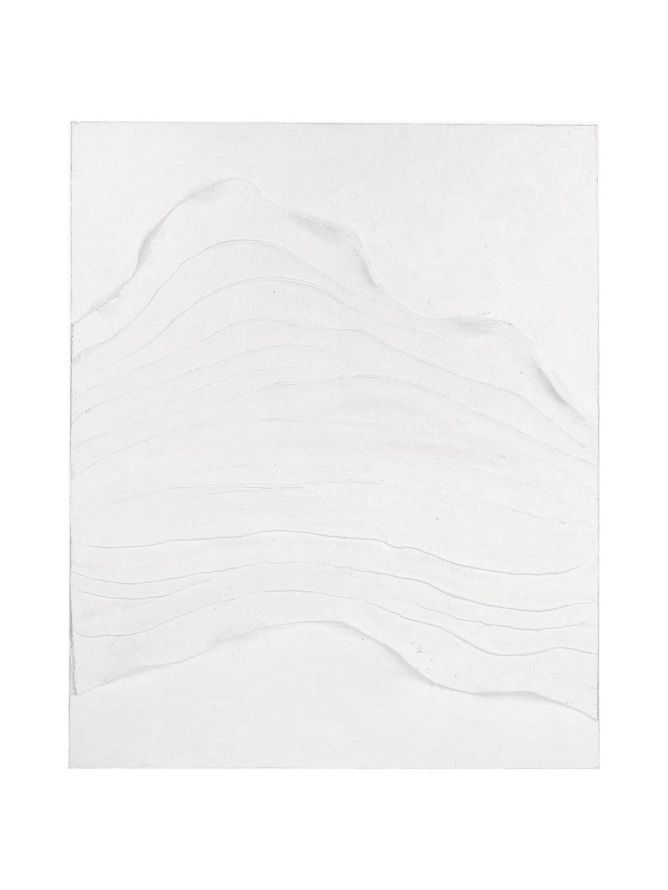 Leinwandbild Texture, Bild: Flachsfasern, Weiß, B 80 x H 100 cm