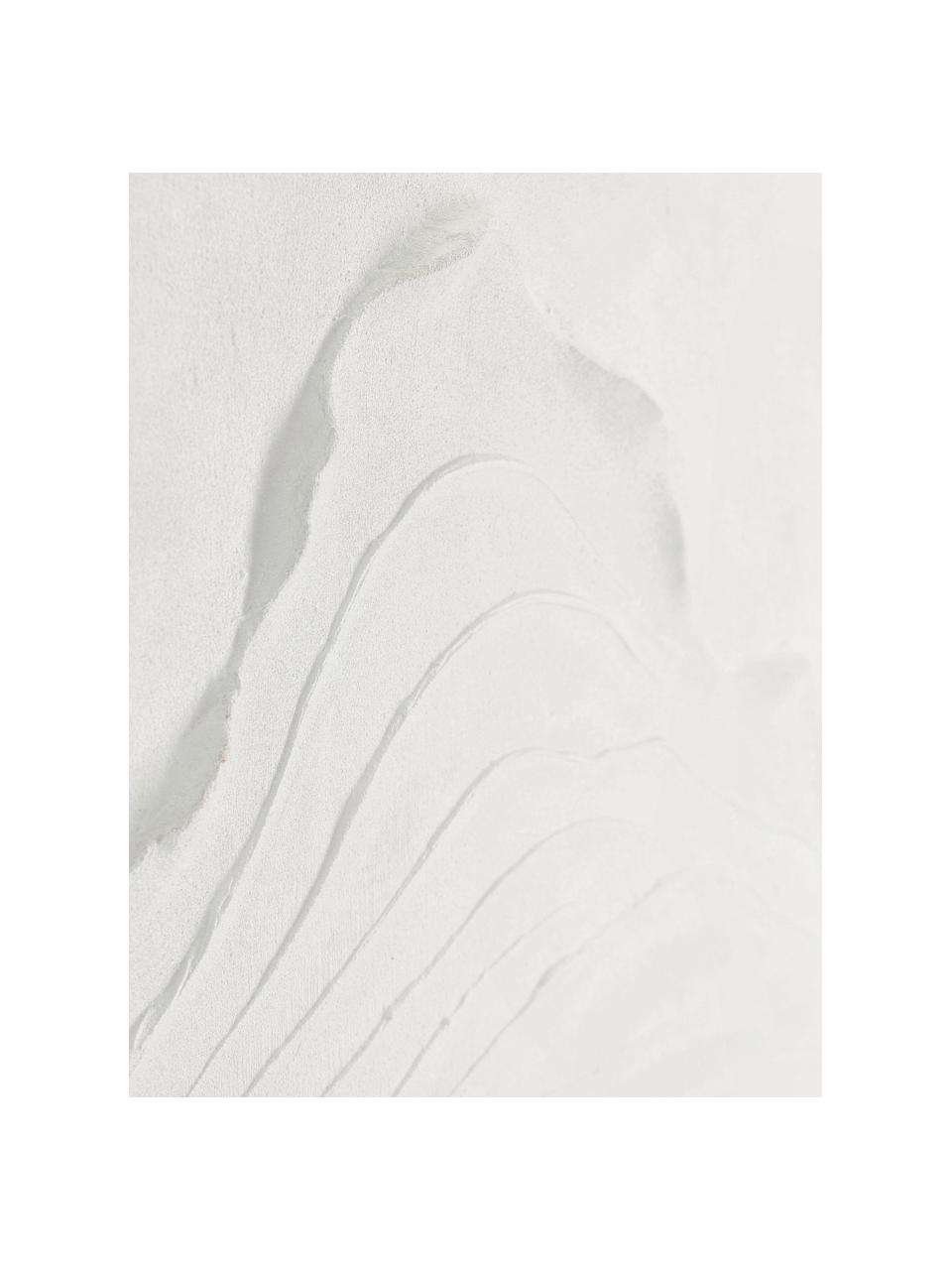 Leinwandbild Texture, Bild: Flachsfasern, Weiß, B 80 x H 100 cm