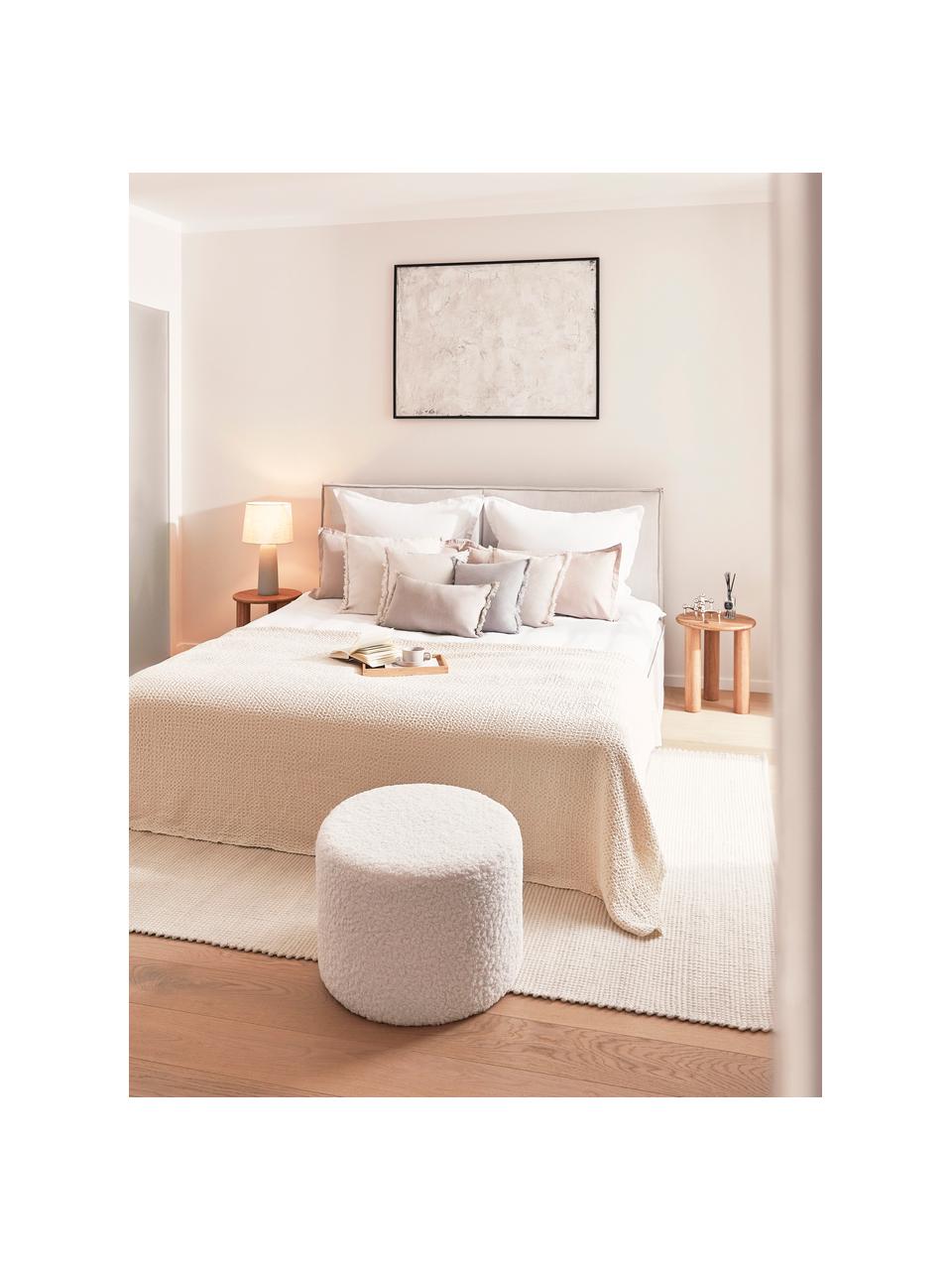 Lit matelassé avec rangement Dream, Tissu beige, larg. 140 x long. 200 cm