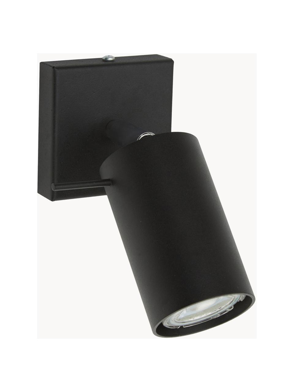 Spot orientable mur et plafond Etna, Noir, larg. 8 x prof. 15 cm