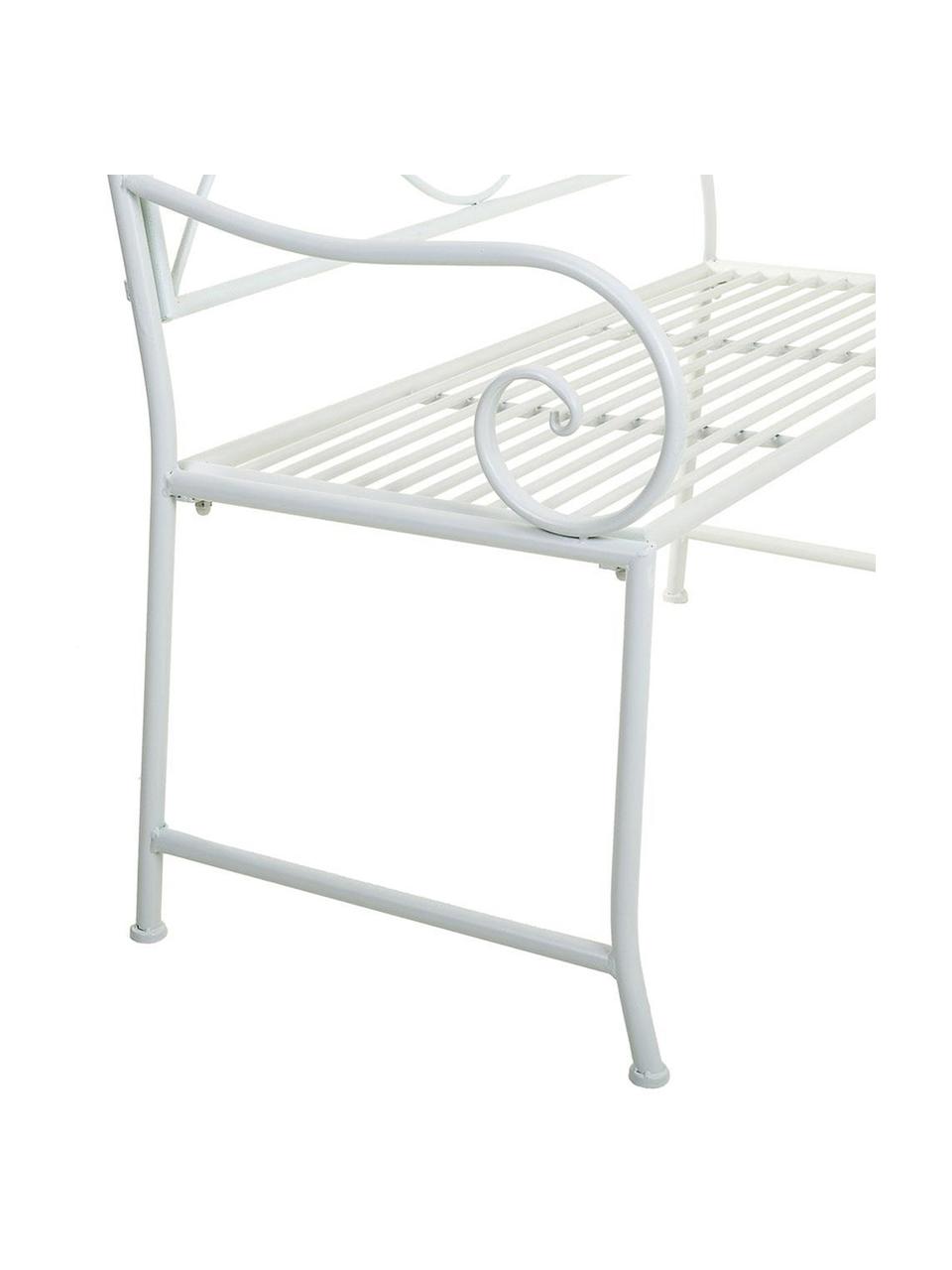 Banco de exterior Victoria, Metal, Blanco, An 115 x Al 98 cm