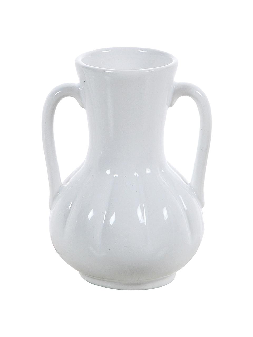 Vase céramique Mico, 3 élém., Céramique, Blanc, larg. 10 x haut. 12 cm