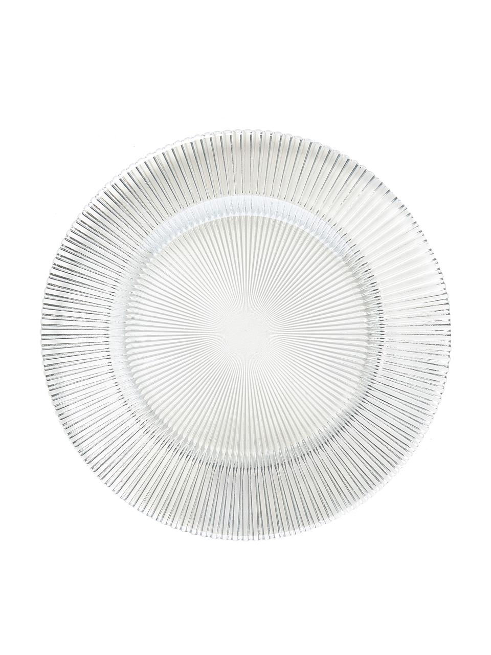 Assiettes à dessert en verre Luce, 6 pièces, Verre, Transparent, Ø 21 x haut. 2 cm