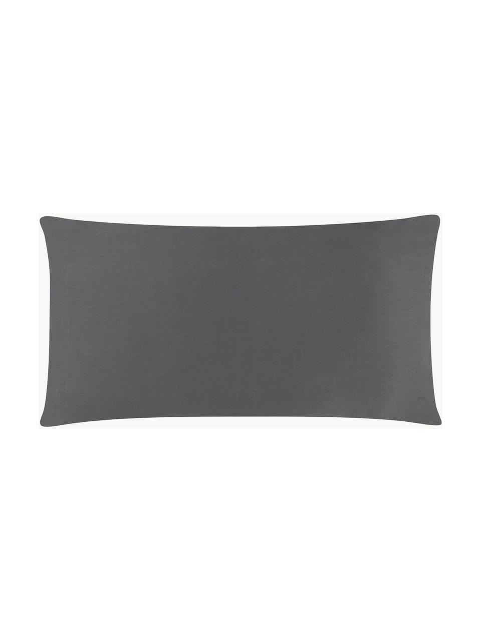 Funda de almohada de satén Comfort, Gris oscuro, An 45 x L 85 cm