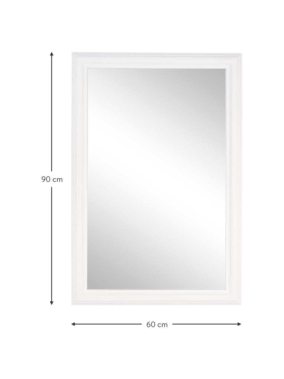 Espejo de pared de madera de Sanzio, Espejo: cristal, Blanco, An 60 x Al 90 cm