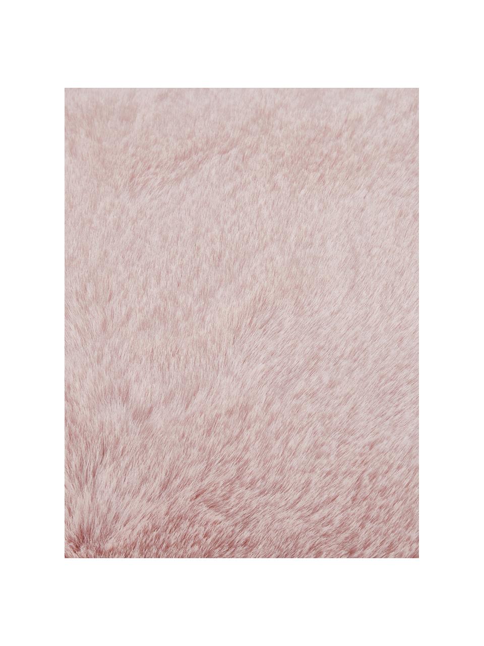 Poszewka na poduszkę ze sztucznego futra Mette, gładki, Blady różowy, S 30 x D 50 cm