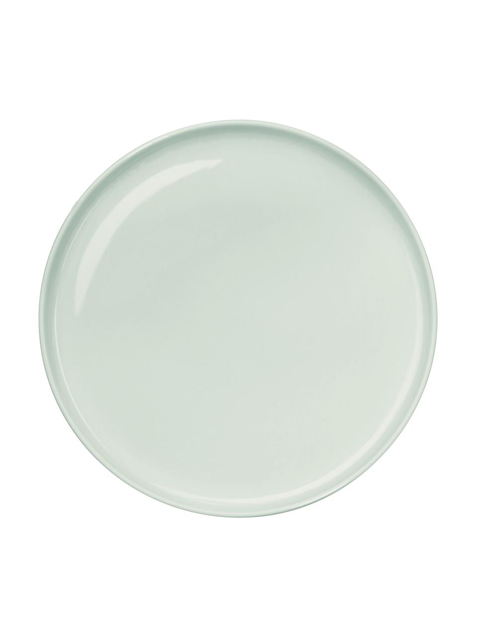 Platos postre de porcelana Kolibri, 6 uds., Porcelana, Verde menta, Ø 21 cm