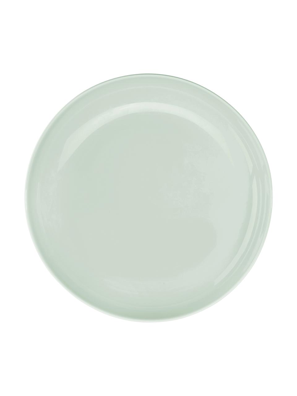 Platos postre de porcelana Kolibri, 6 uds., Porcelana, Verde menta, Ø 21 cm