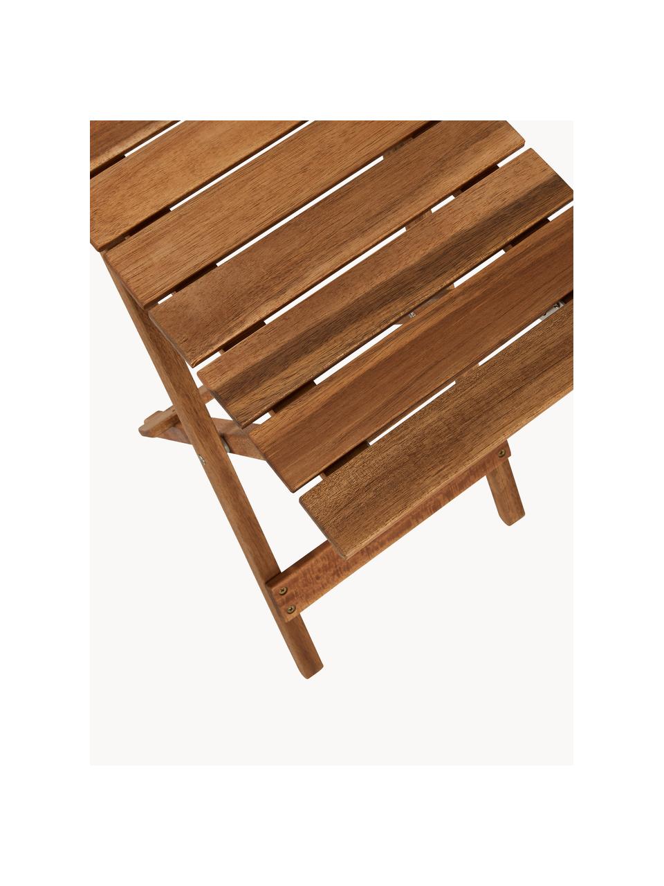 Mesa plegable pequeña de madera logia, Tablero: madera de acacia, aceitad, Madera de acacia, An 38 x Al 51 cm